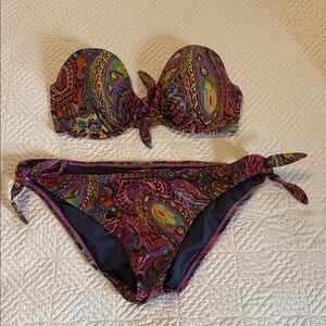 Paisley Print Bikini Set